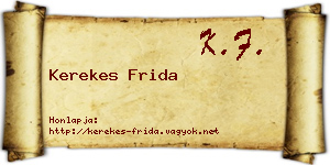 Kerekes Frida névjegykártya